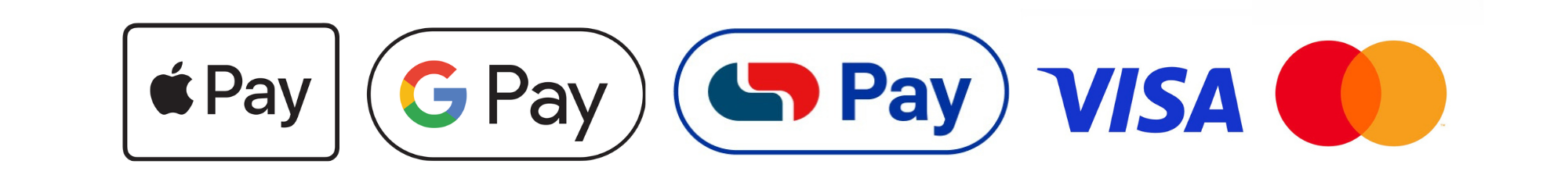Logos of various payment methods including Apple Pay, Google Pay, Capitec Pay, Visa, and Mastercard on a white background.